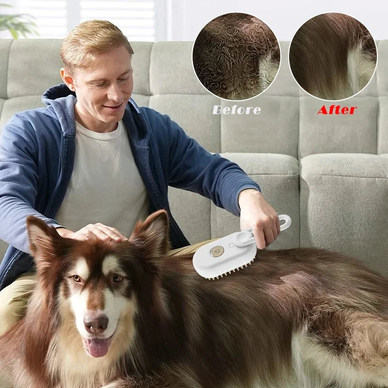 Brosse Vapeur Paw Shine pour chat et chien